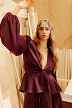 Blusa Tali Wine