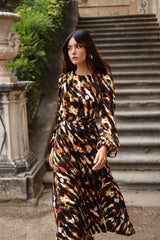 Vestido Midi Shelley Ocre