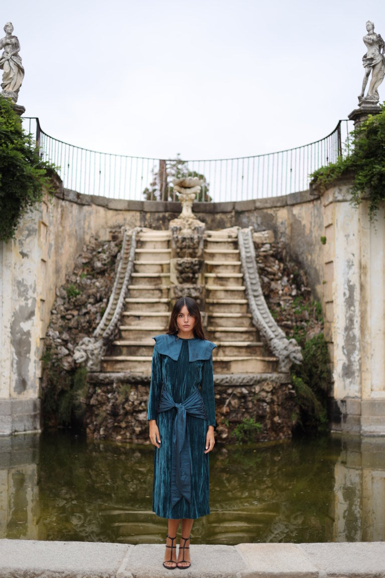 Vestido Midi Mitford Aqua
