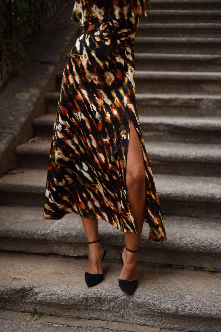 Vestido Midi Shelley Ocre