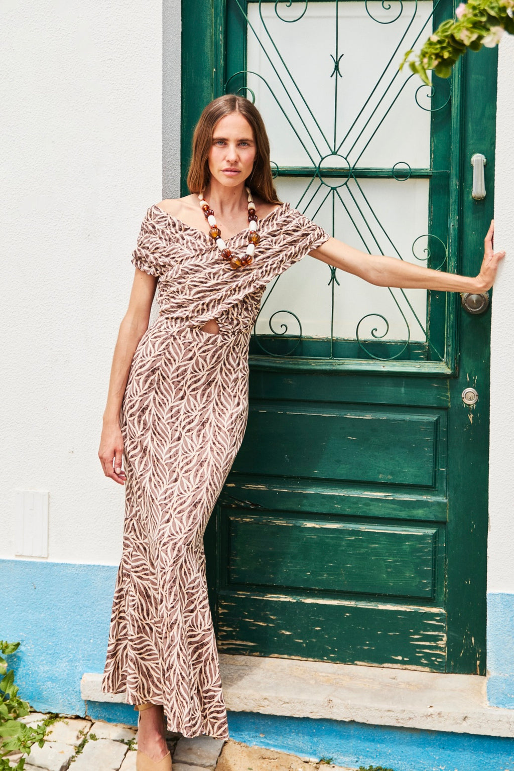 Vestido Midi Clareo Brown