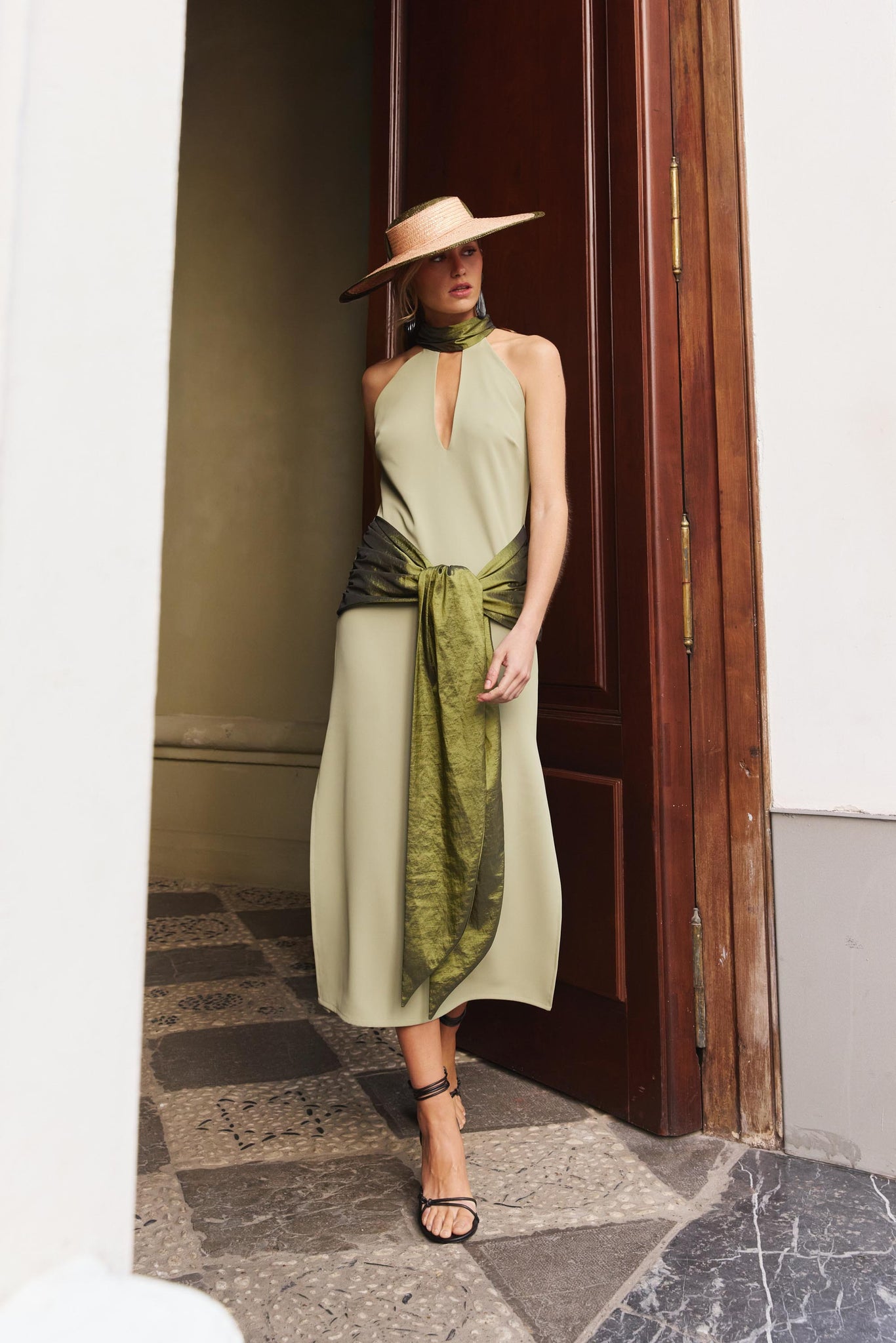 Vestido Midi Sora Salvia. [Preventa]