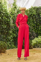 Pantalón Rigel Red – Vista principal – Made in Spain por Dew & Corch