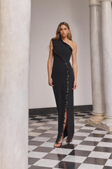 Vestido Largo Vexar Black – Vista principal – Made in Spain por Dew & Corch