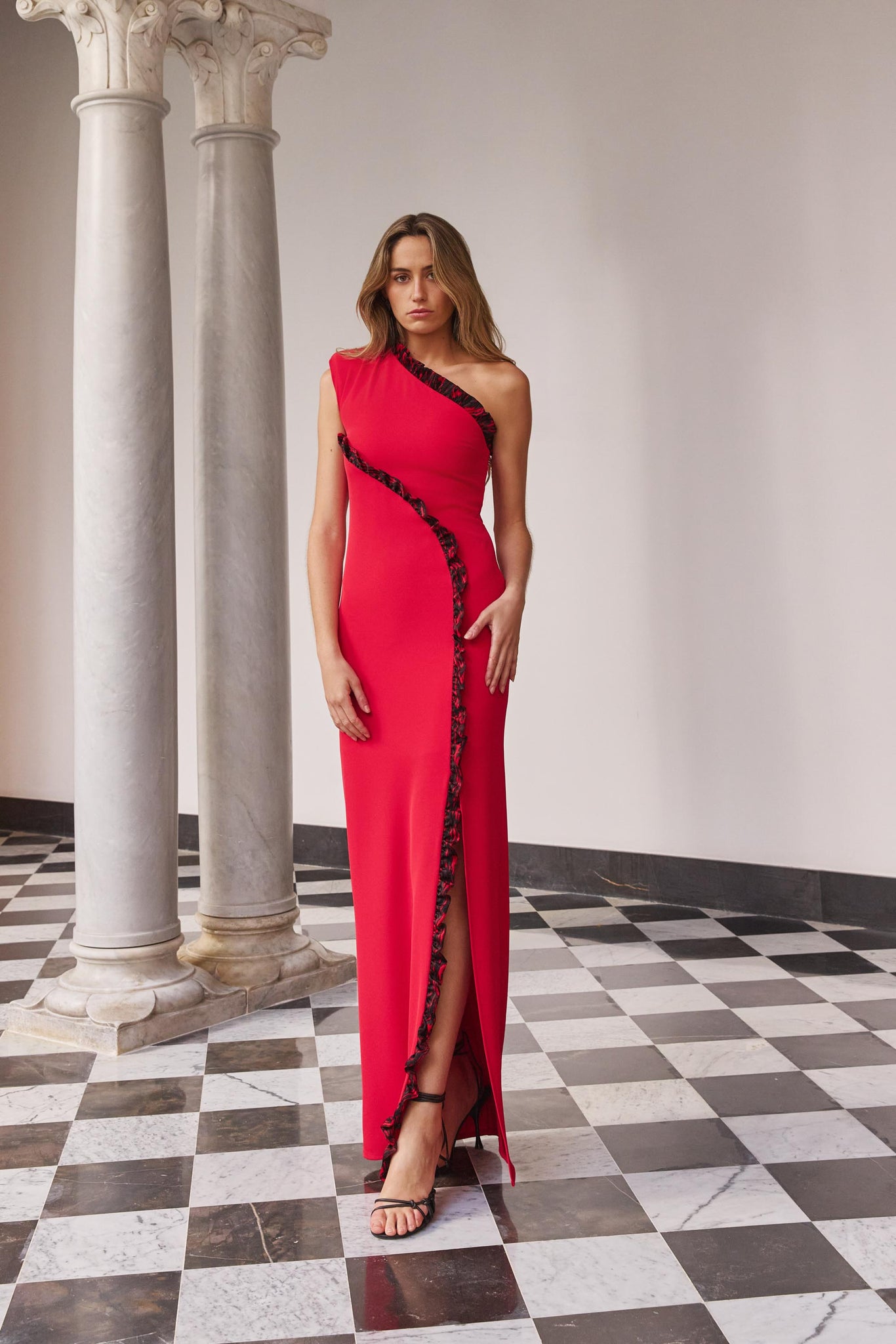 Vestido Largo Vexar Red & Black. [Preventa]