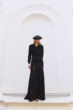 Falda Atria Devoré Black – Vista principal – Made in Spain por Dew & Corch