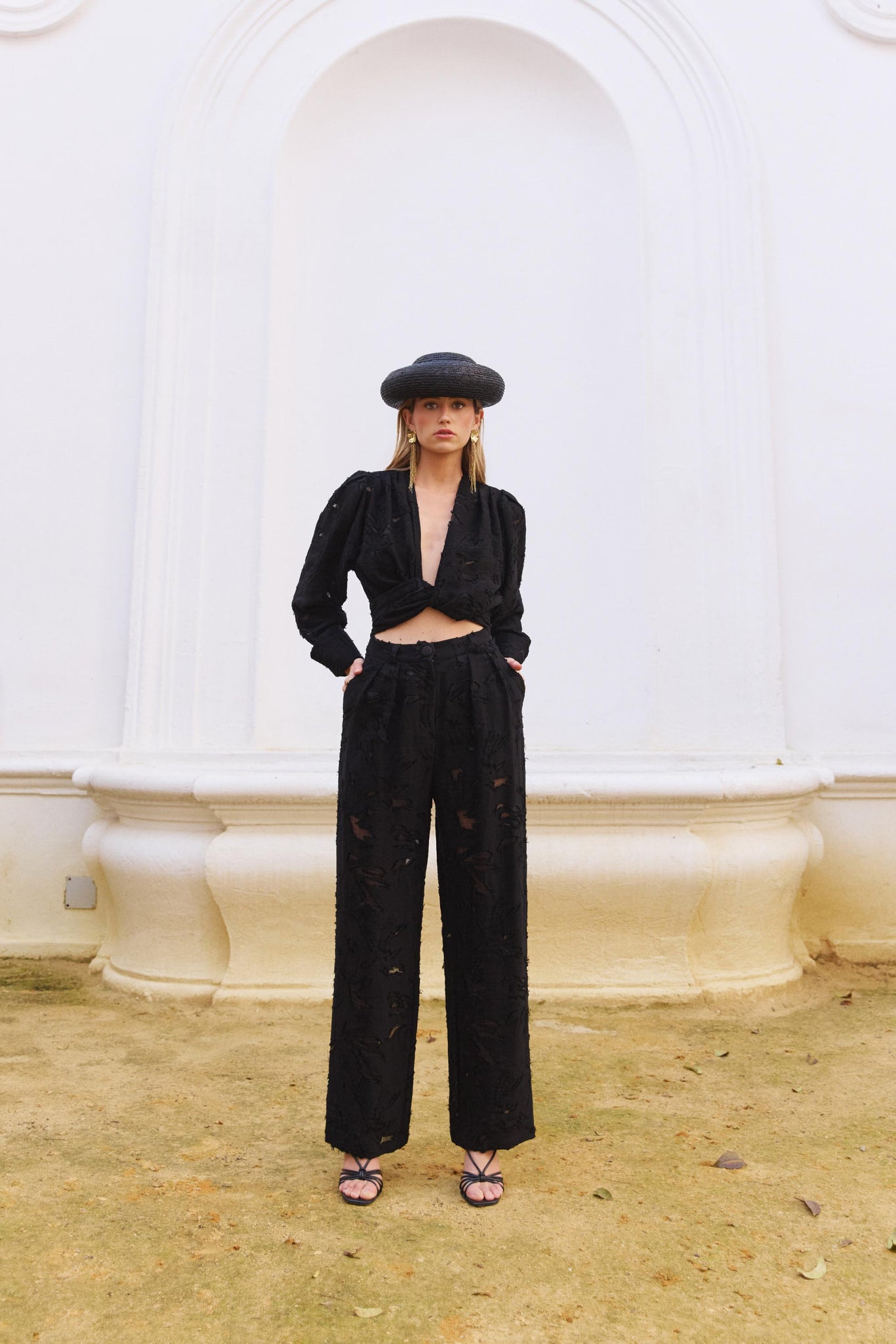 Pantalón Rigel Devoré Black