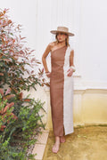 Vestido Midi Kraz Camel – Vista principal – Made in Spain por Dew & Corch
