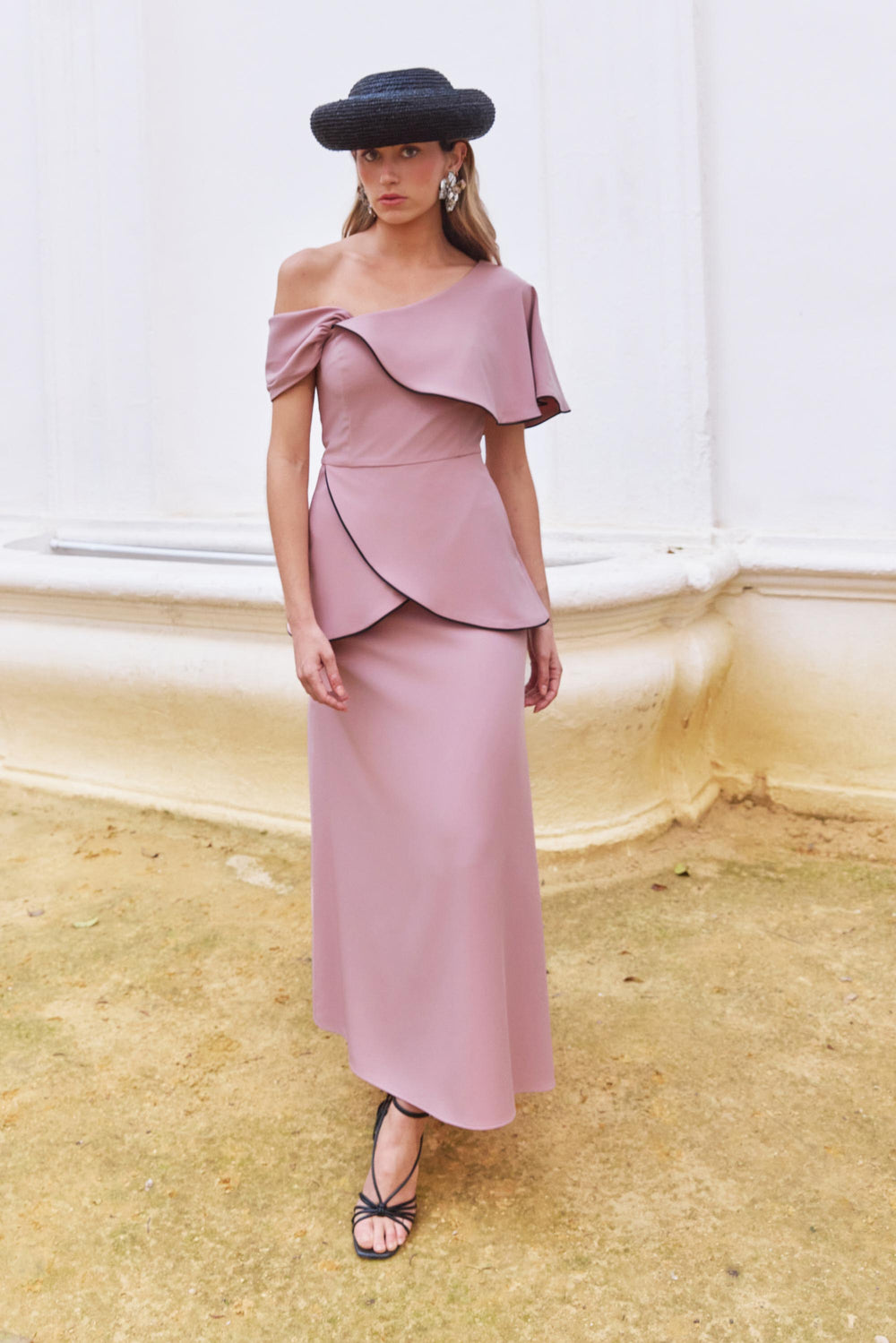 Vestido Midi Zeya Dusty Pink – Vista principal – Made in Spain por Dew & Corch