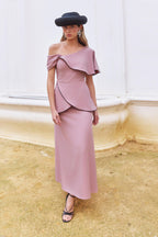 Vestido Midi Zeya Dusty Pink – Vista principal – Made in Spain por Dew & Corch