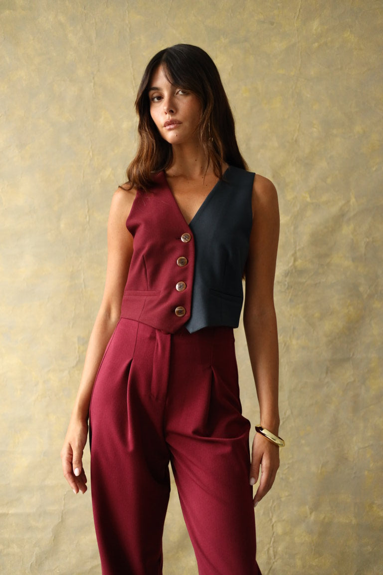 Gilet Bronte Bordeaux