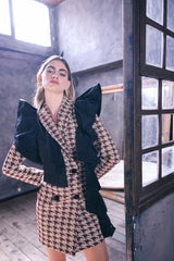 Vestido Corto Voluta Jacquard