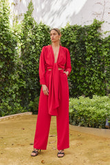 Blusa Nira Red – Vista principal – Made in Spain por Dew & Corch