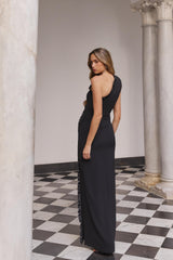 Vestido Largo Vexar Black – Detalle – Slow fashion española