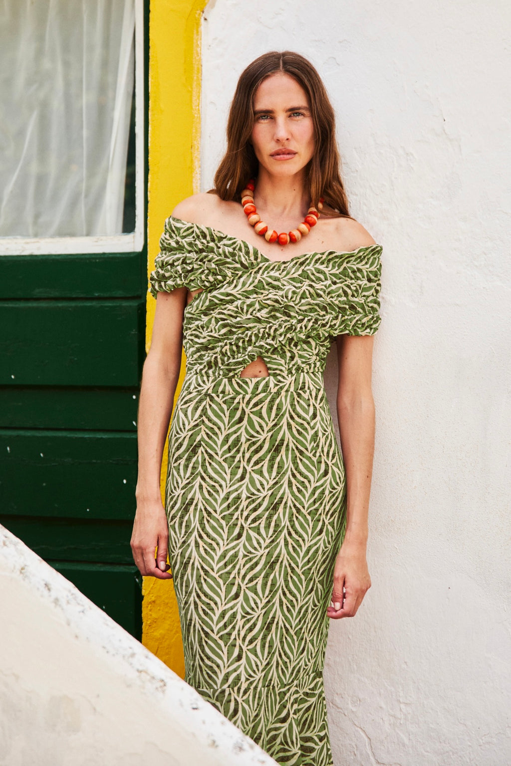 Vestido Midi Clareo Oliva