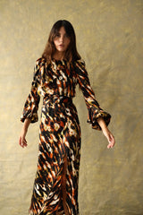Vestido Midi Shelley Ocre