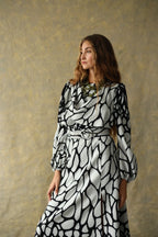 Vestido Midi Shelley B&W