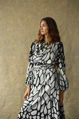 Vestido Midi Shelley B&W