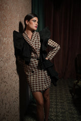 Vestido Corto Voluta Jacquard