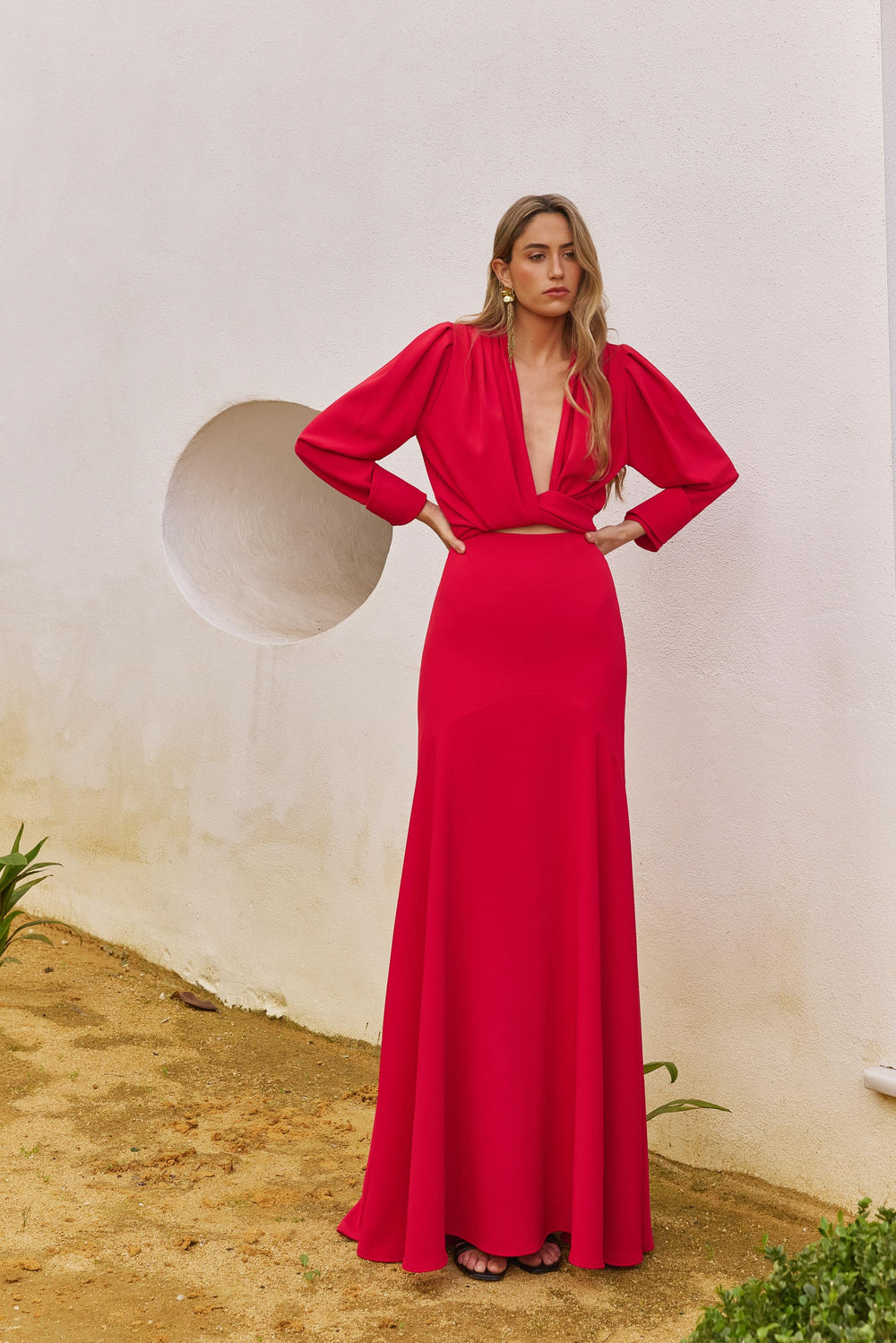 Blusa Nira Red – Detalle – Slow fashion española