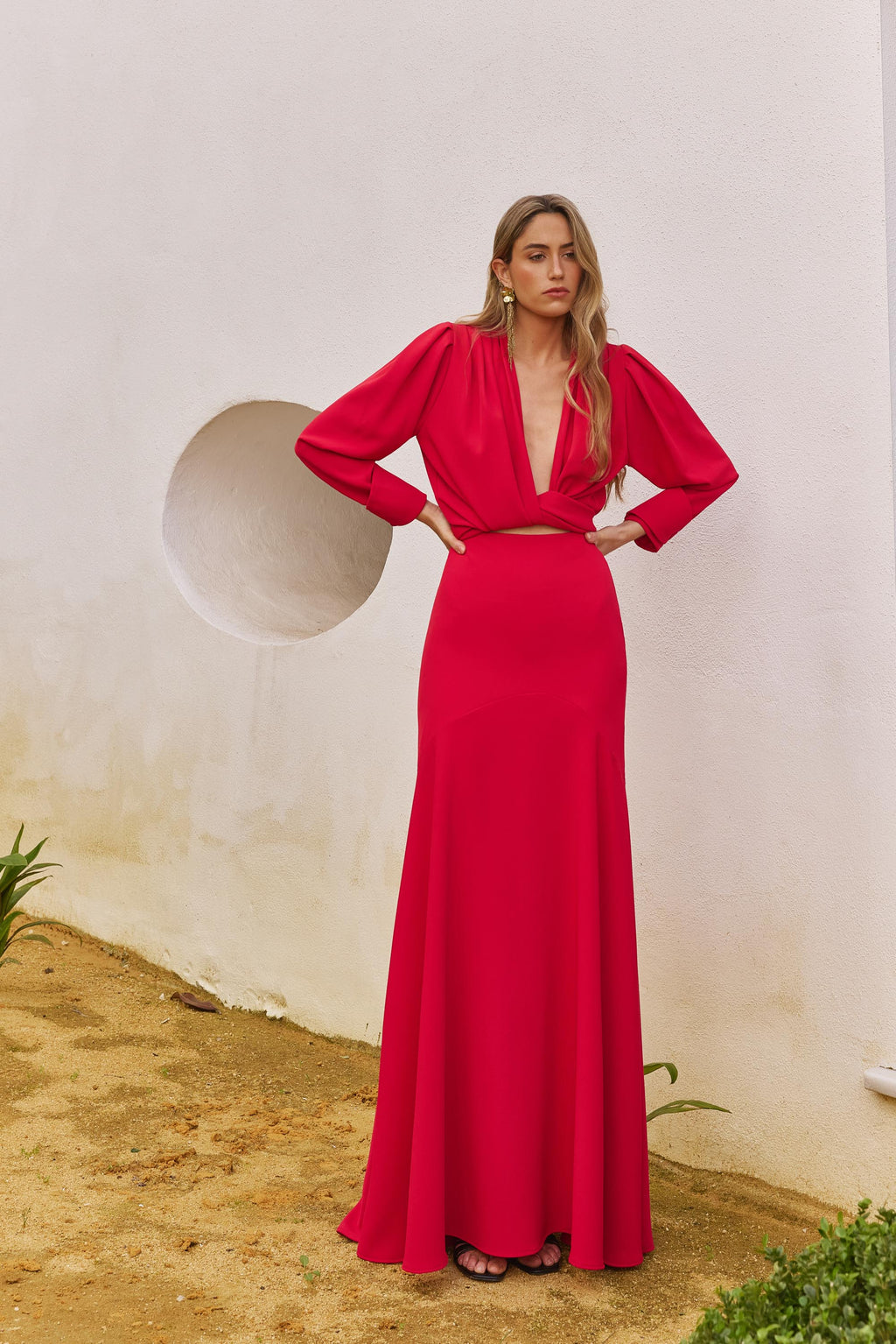 Blusa Nira Red – Detalle – Slow fashion española