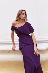 Vestido Midi Zeya Plum – Detalle – Slow fashion española