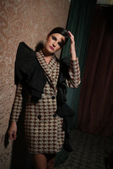 Vestido Corto Voluta Jacquard