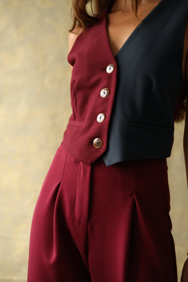 Gilet Bronte Bordeaux
