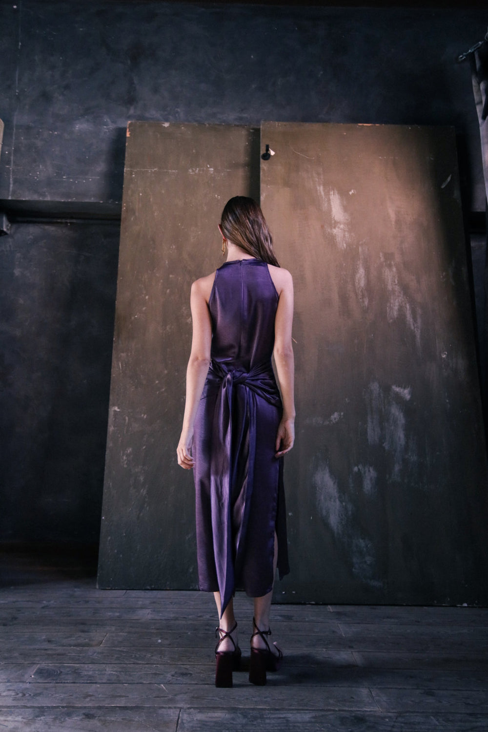 Vestido Midi Zigurat Malva