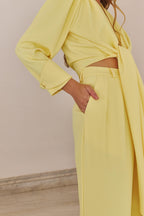 Pantalón Rigel Butter – Vista lateral – Dew & Corch SS26
