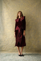 Vestido Midi Mitford Bourdeaux