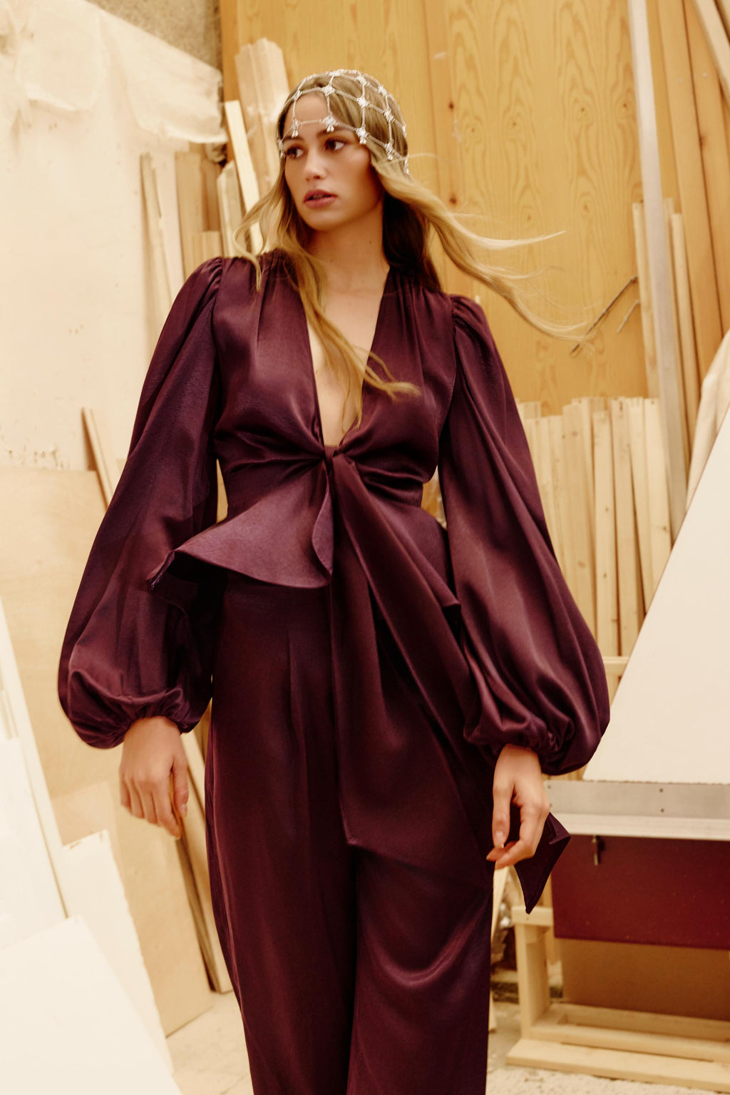 Blusa Tali Wine
