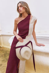 Vestido Midi Kraz Burgundy – Estilismo – Hecho a mano en Sevilla