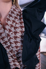 Vestido Corto Voluta Jacquard