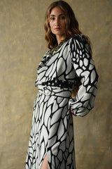 Vestido Midi Shelley B&W