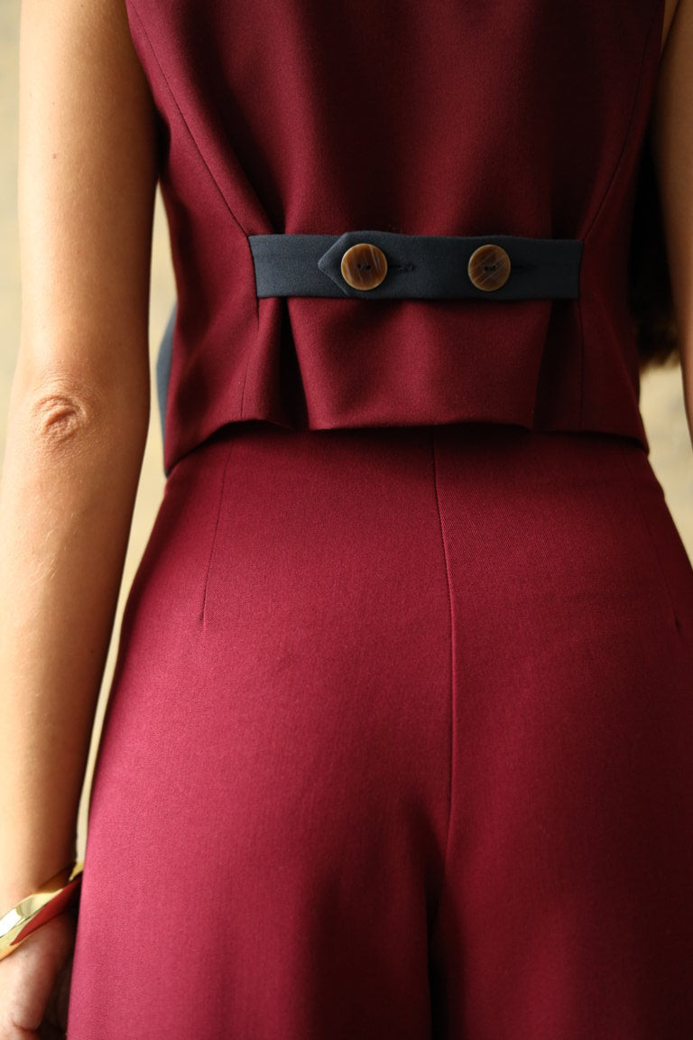 Gilet Bronte Bordeaux