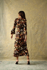 Vestido Midi Shelley Ocre