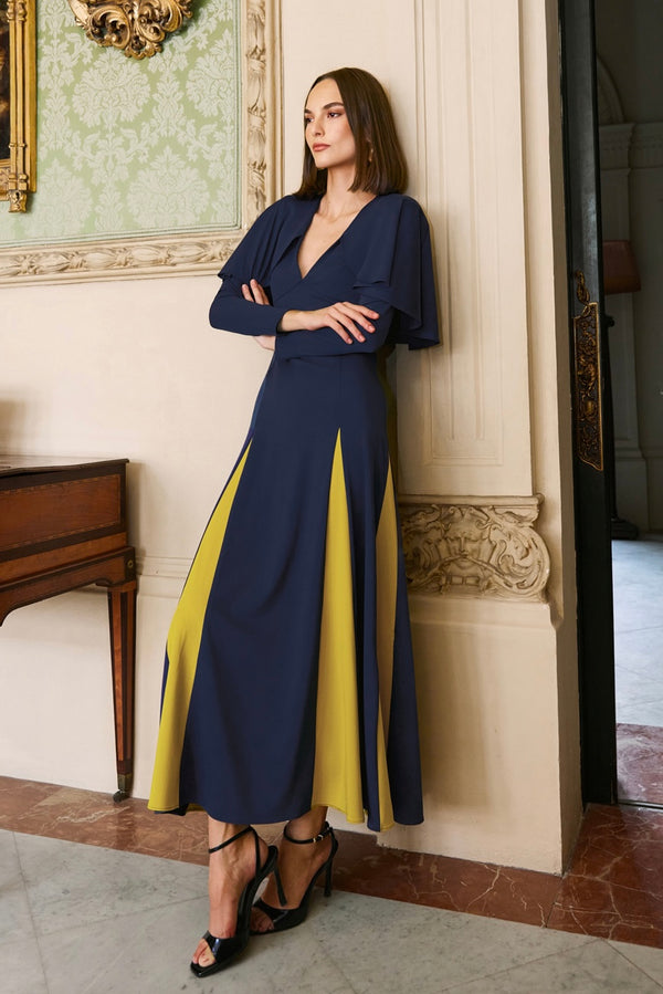 Vestido Midi Marais Blue