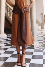 Vestido Midi Sora Bronce – Espalda – Made in Spain