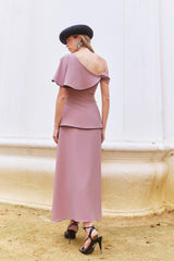 Vestido Midi Zeya Dusty Pink – Espalda – Made in Spain