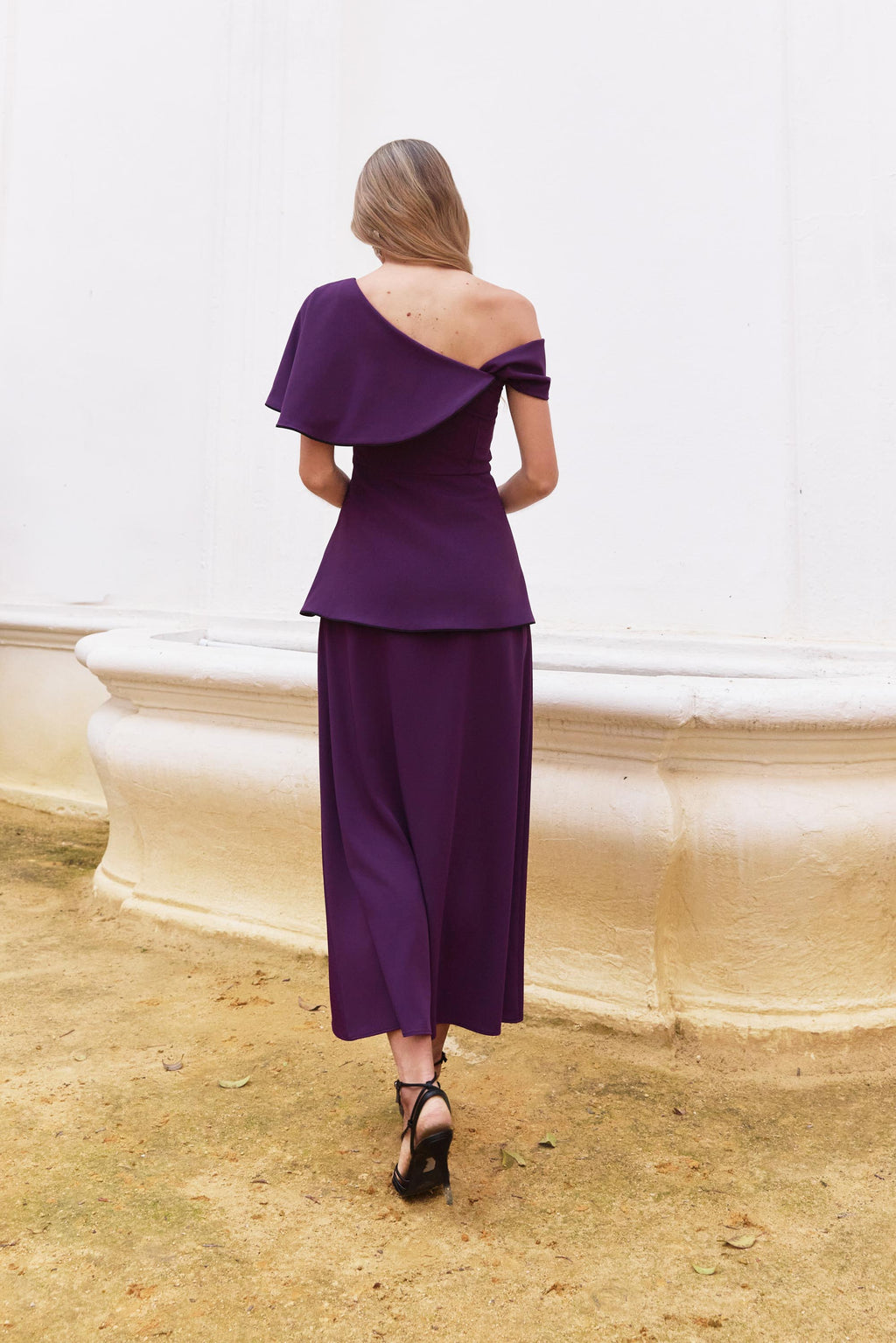 Vestido Midi Zeya Plum – Espalda – Made in Spain