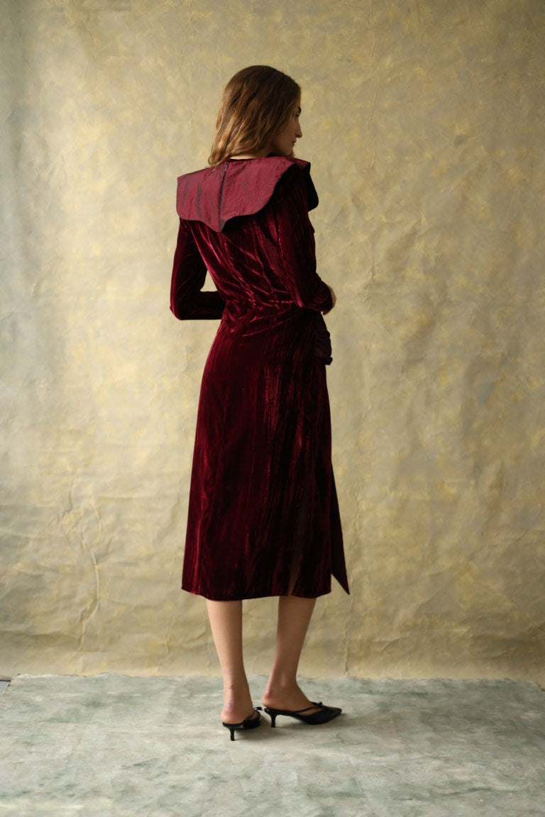 Vestido Midi Mitford Bourdeaux