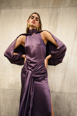 Vestido Midi Zigurat Malva