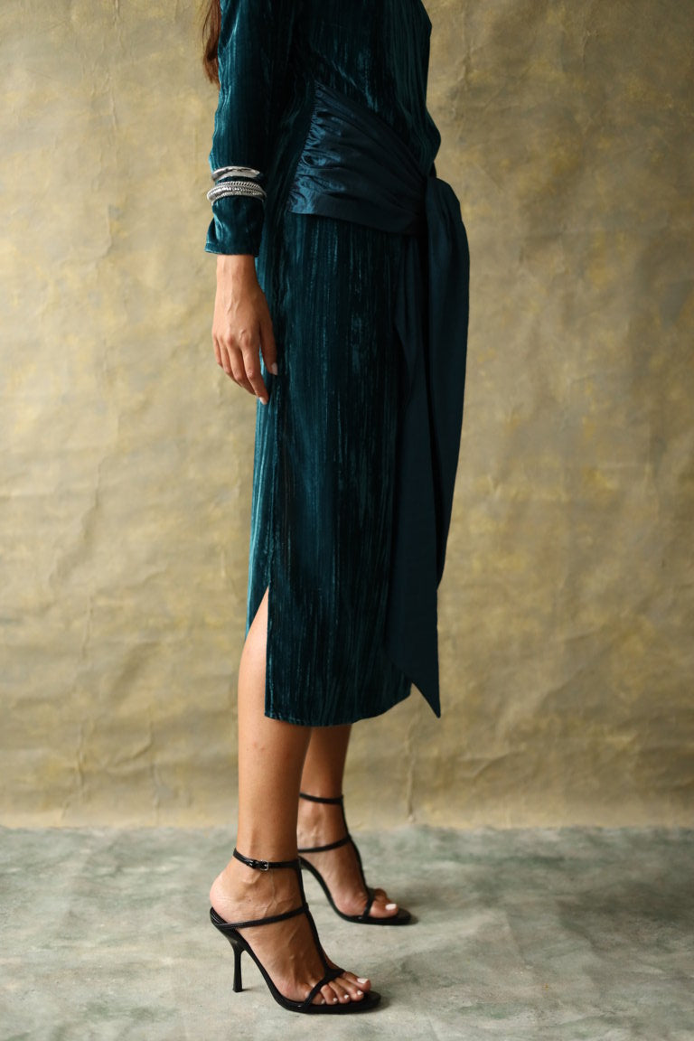 Vestido Midi Mitford Aqua