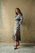 Vestido Midi Shelley B&W