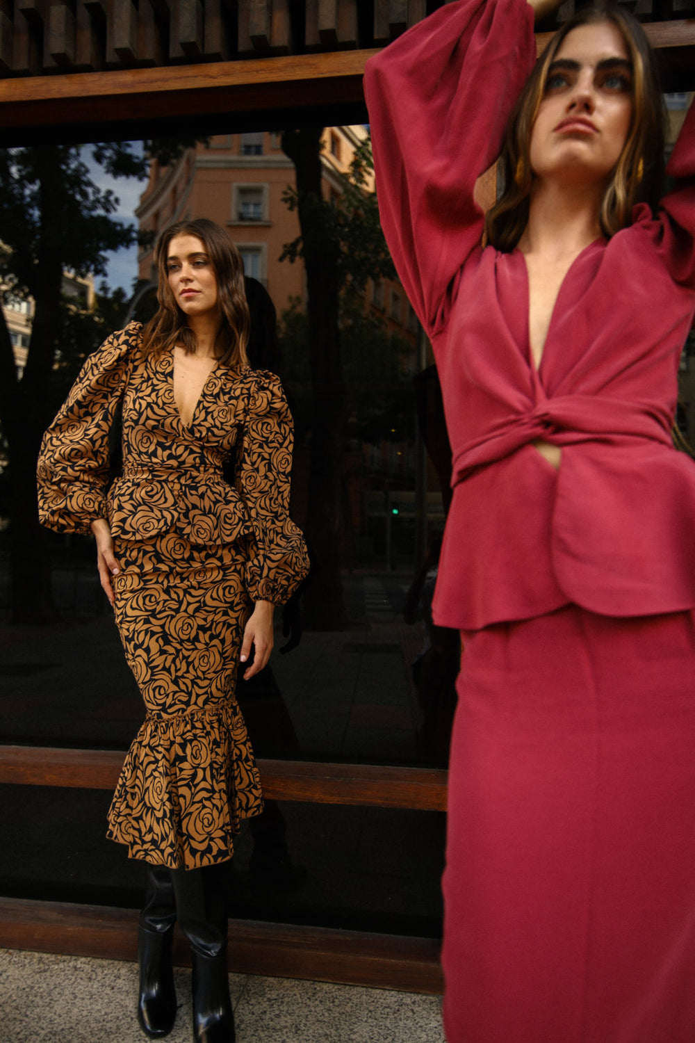Blusa Cruzada Cimbra Flower Chocolate
