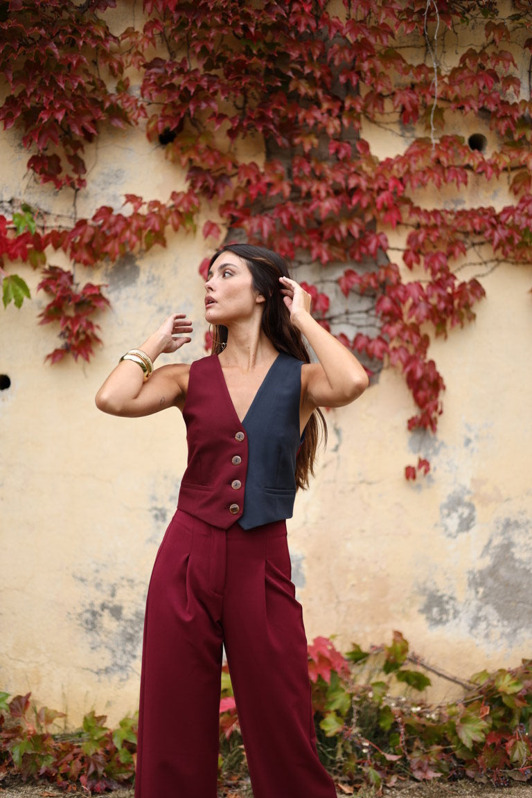 Gilet Bronte Bordeaux