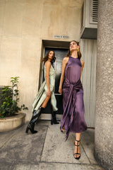 Vestido Midi Zigurat Malva