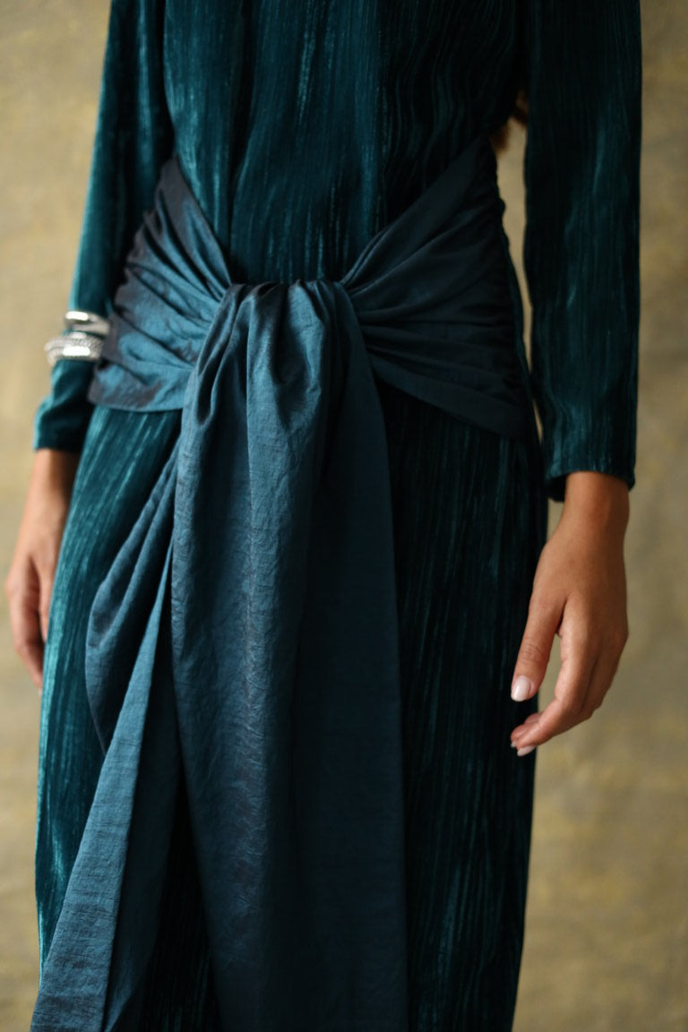 Vestido Midi Mitford Aqua