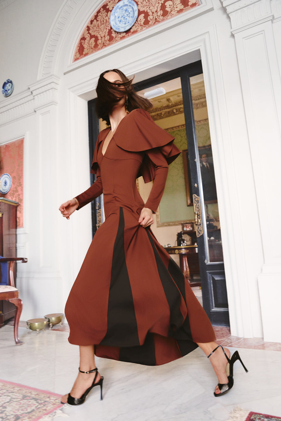 Vestido Midi Marais Chocolat